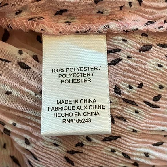 Bobeau Womens Cold Shoulder Pink Patterned 3X New Top poly stretchy - Picture 5 of 10